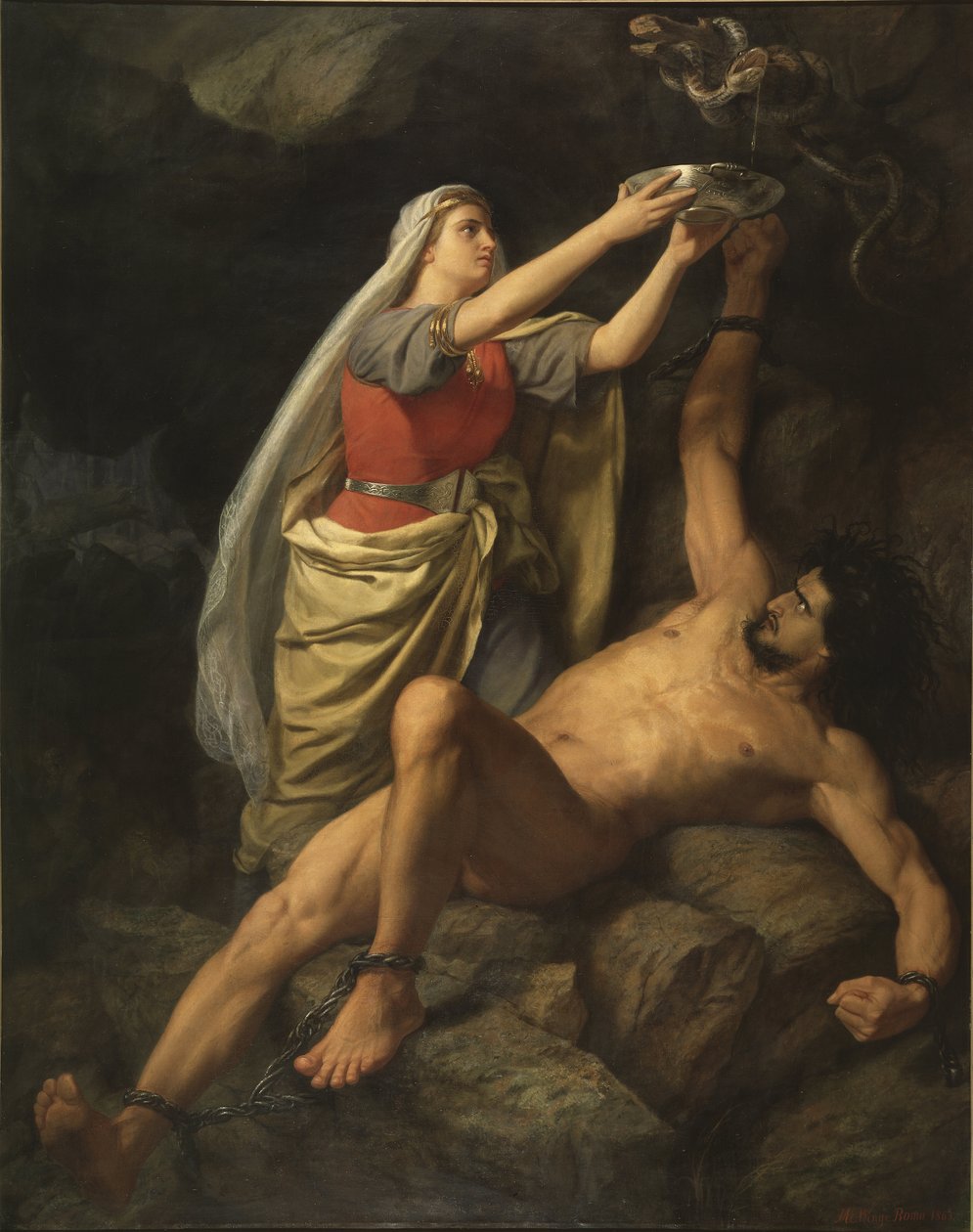 Loki et Sigyn - Mårten Eskil Winge
