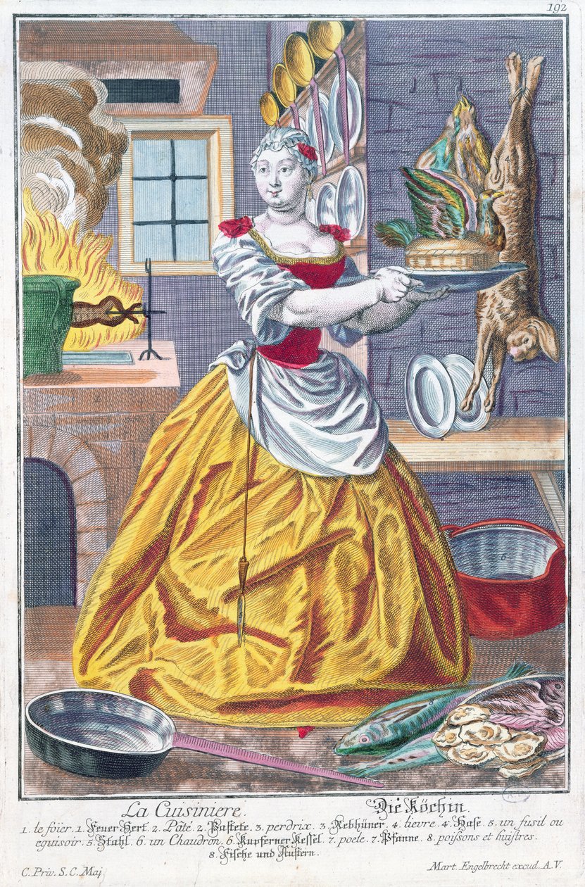 Le cuisinier, vers 1735 - Martin Engelbrecht