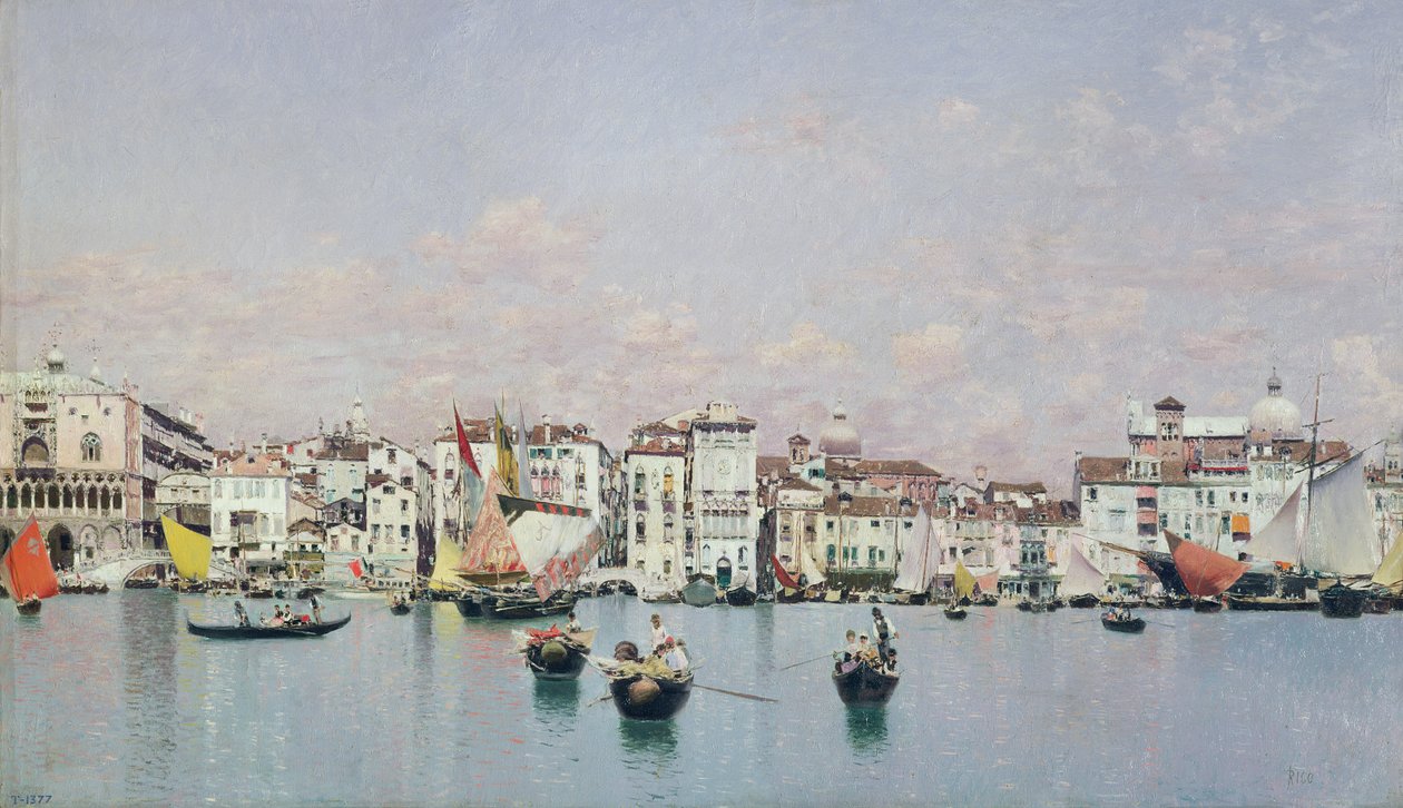 Le Palais des Doges et la Riva degli Schiavoni, Venise - Martín Rico y Ortega