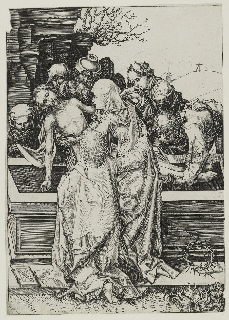 La mise au tombeau - Martin Schongauer