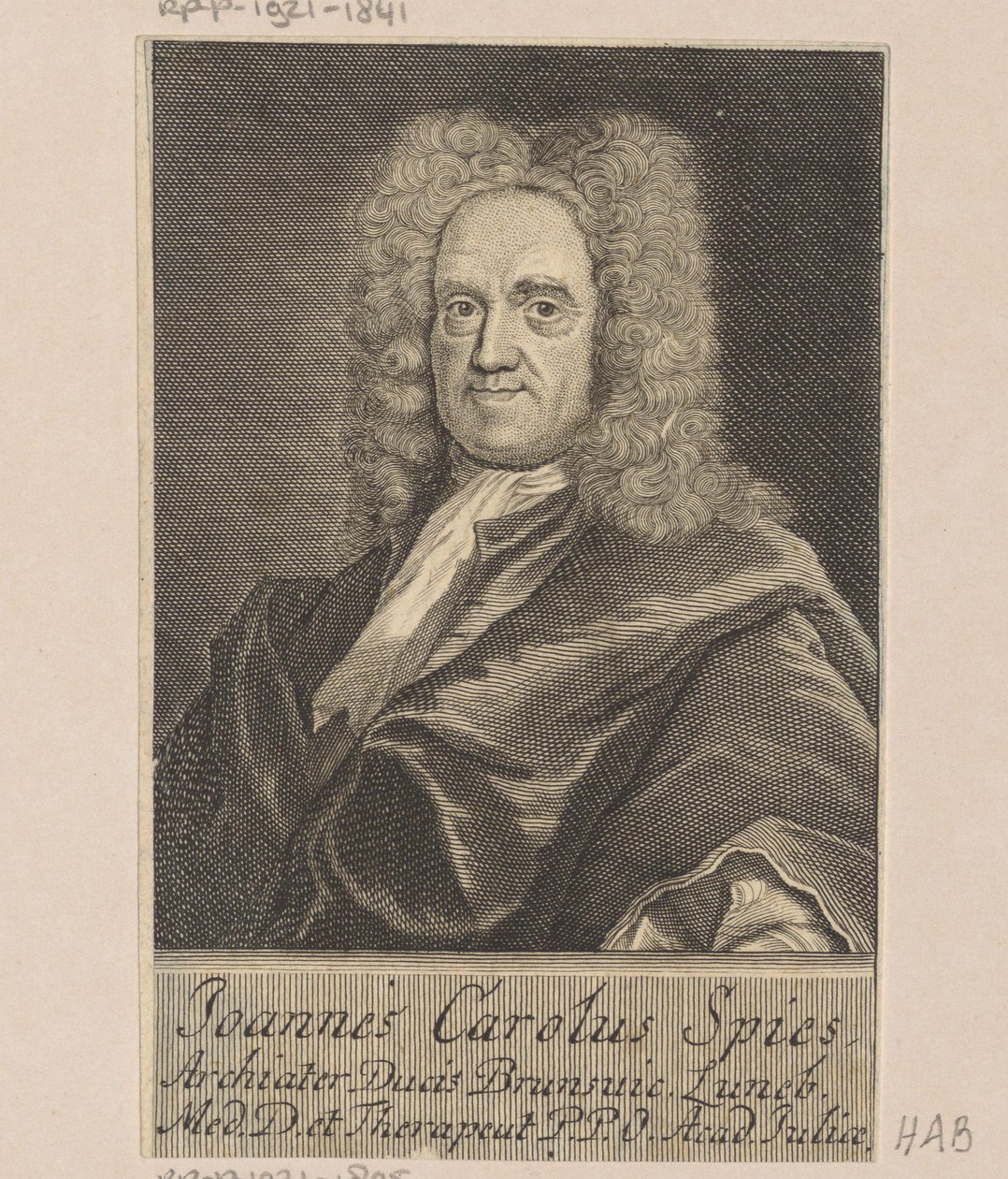 Portrait de Johann Carl Spies - Martin Bernigeroth