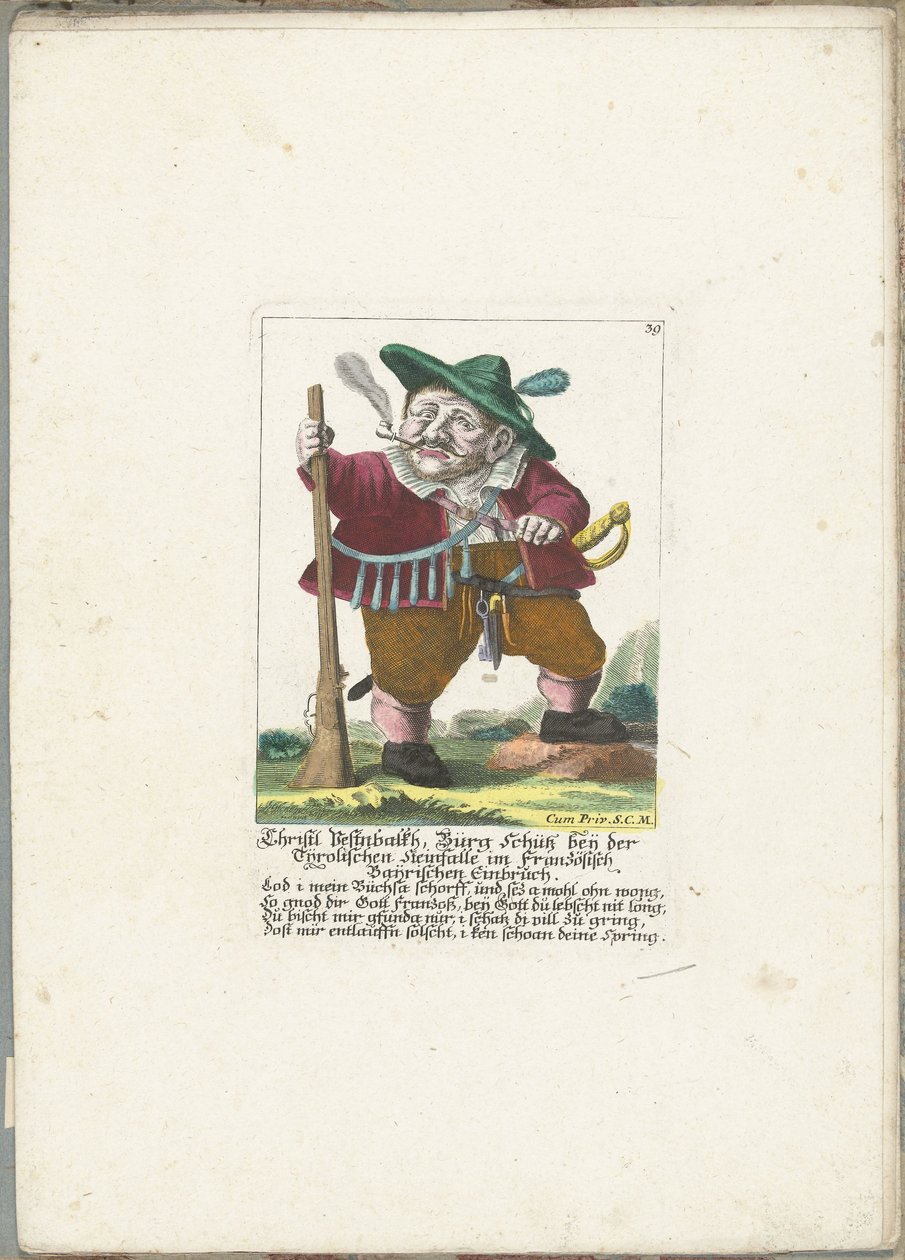 Le nain Christl Vestnbalkh, vers 1710 - Martin Engelbrecht (attributed to)