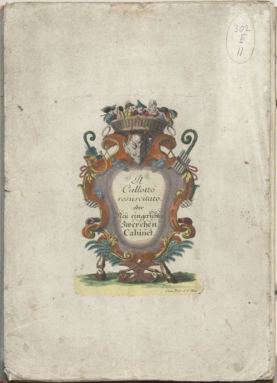 Page de titre pour la série: Il Callotto resurcitato oder Neu eingerichtes Zwerchen Cabinet, ca. 1710 - Martin Engelbrecht (attributed to)
