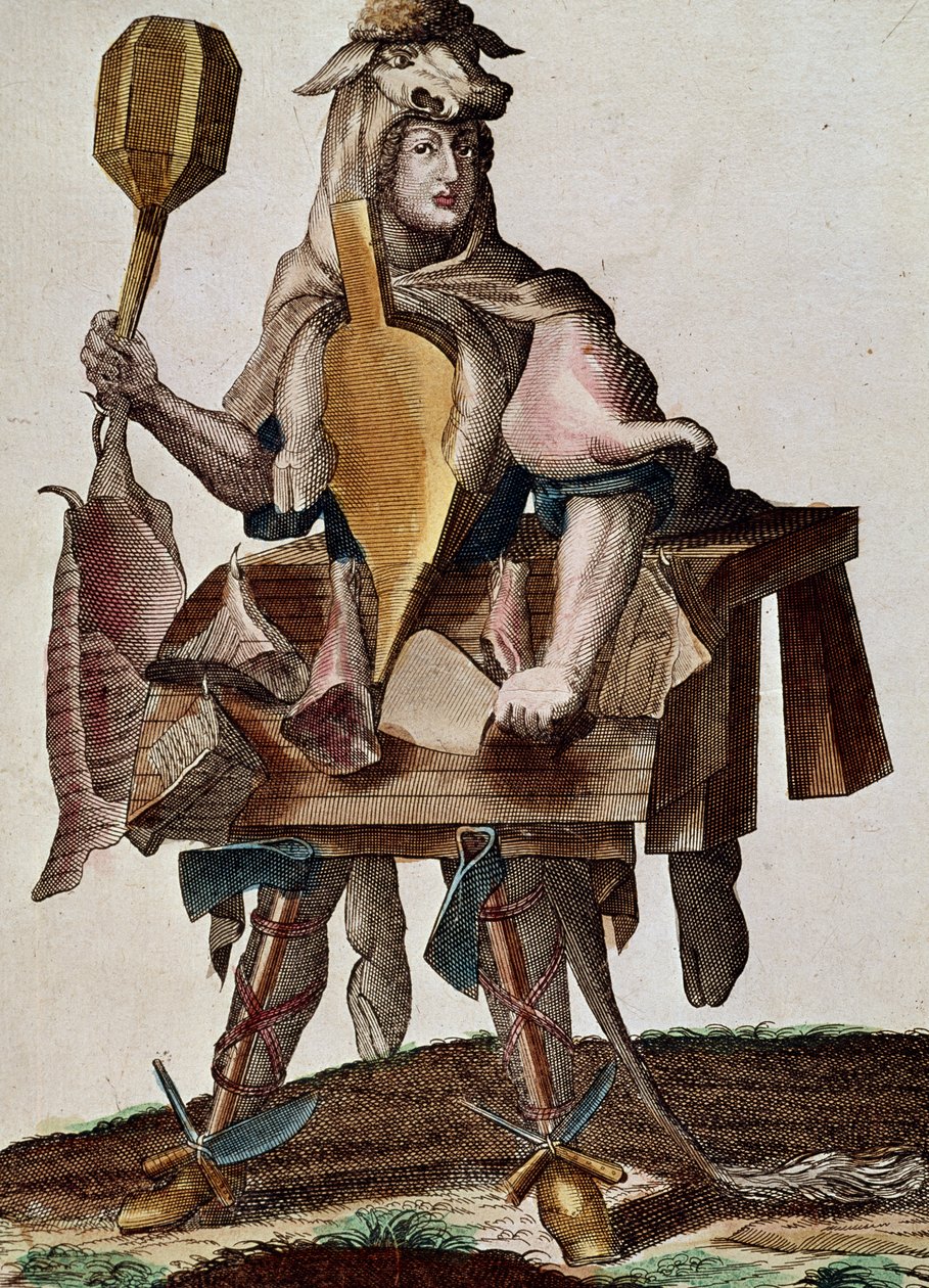 Le boucher, gravure de l