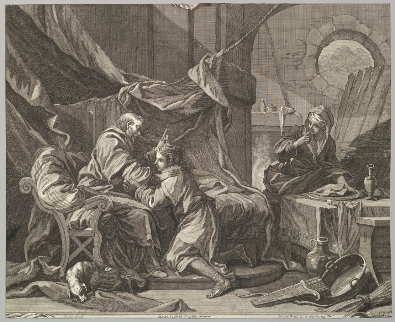 Isaac bénissant Jacob - Martin Gottfried Crophius