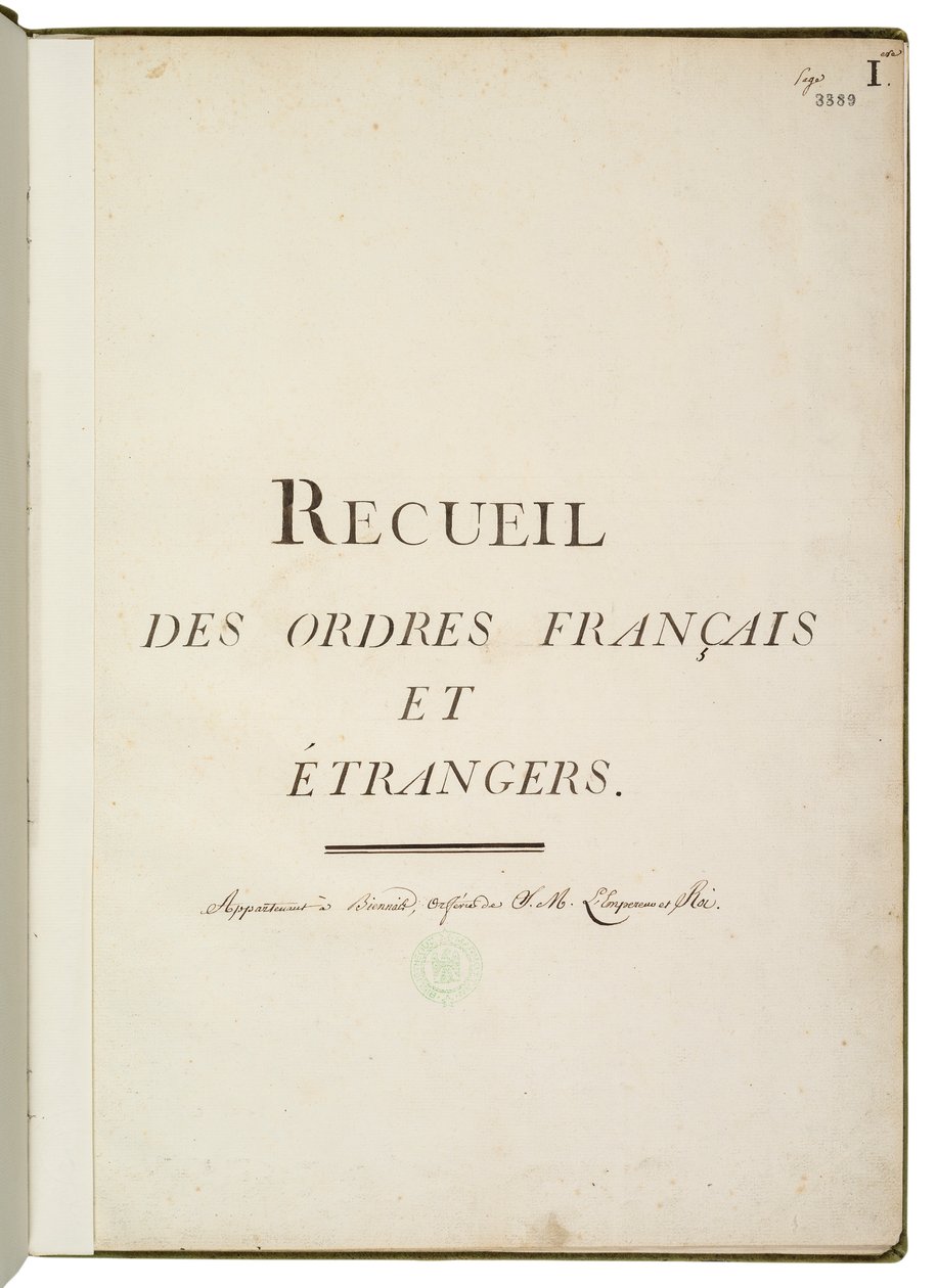 Recueil des ordres français et étrangers - Martin Guillaume Biennais