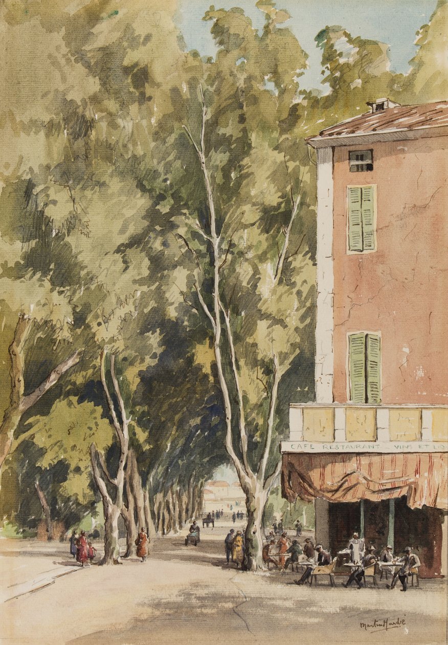 Une avenue de platanes, Vaison, octobre 1933 - Martin Hardie
