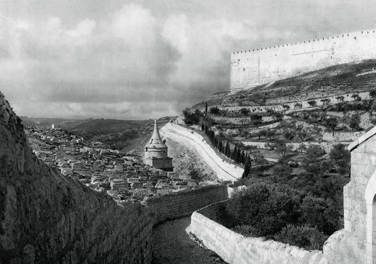 Lieux de sépulture juifs près du Mur de Jérusalem, 1937 - Martin Hurlimann