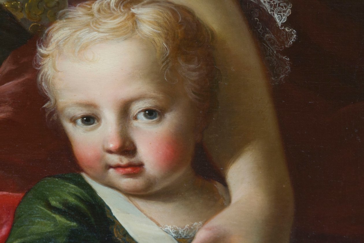 Portrait de Victor Amédée III de Sardaigne (1726-1796), détail du Portrait de Polyxena - Martin II Mytens or Meytens