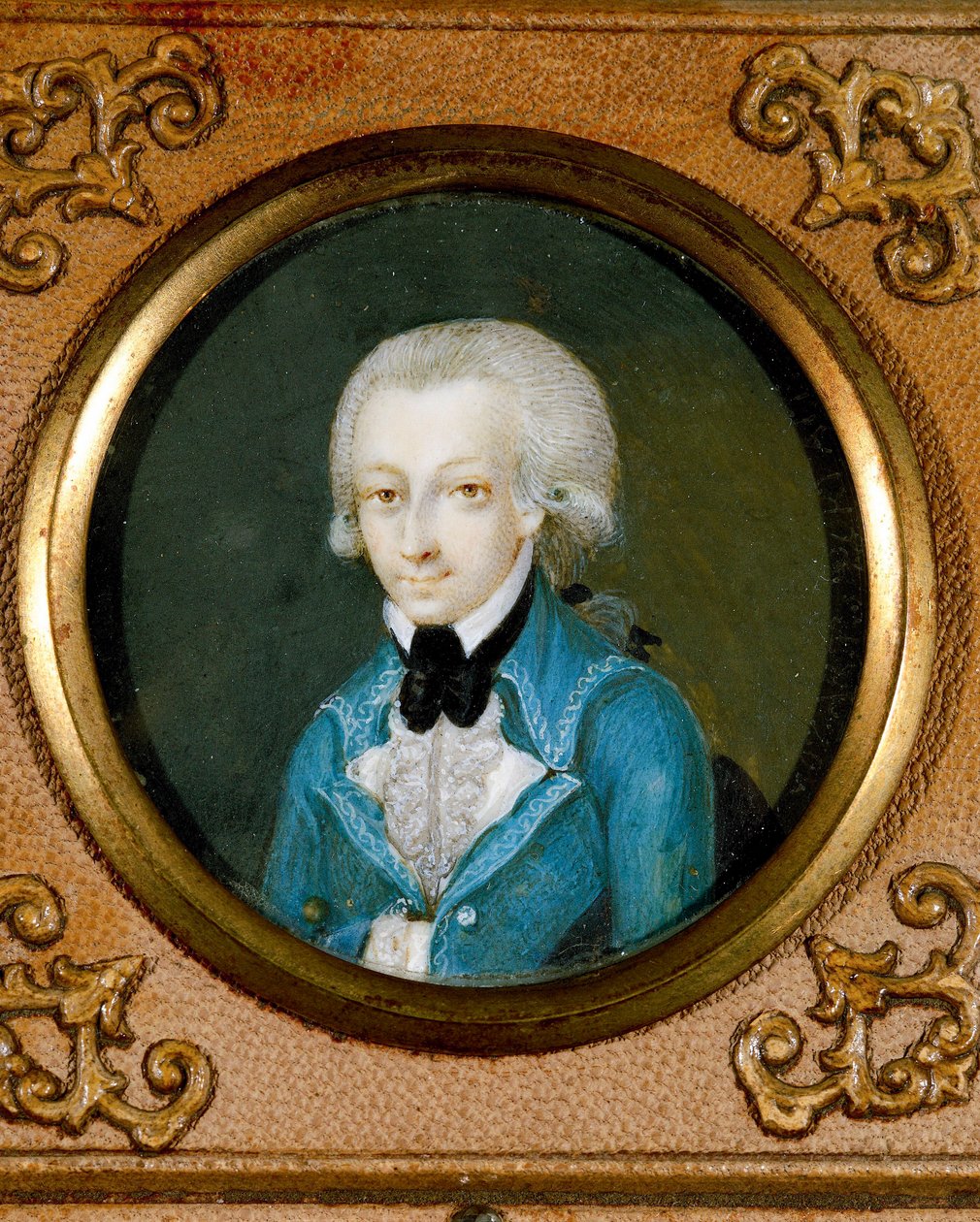 Autriche, Portrait du compositeur autrichien Wolfgang Amadeus Mozart (1756 - 1791), vers 1773 (miniature sur ivoire) - Martin Knoller