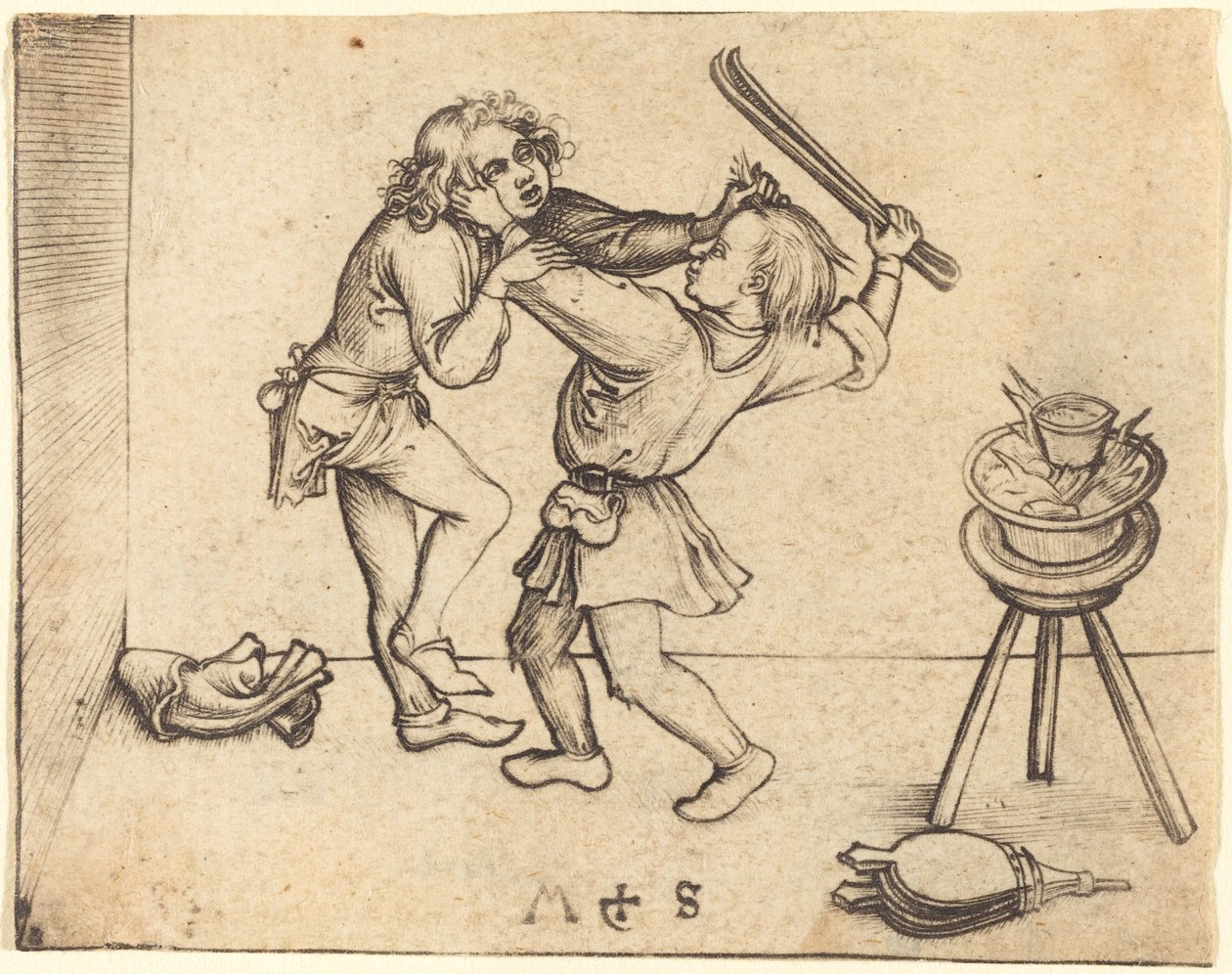 Apprentis se battant - Martin Schongauer