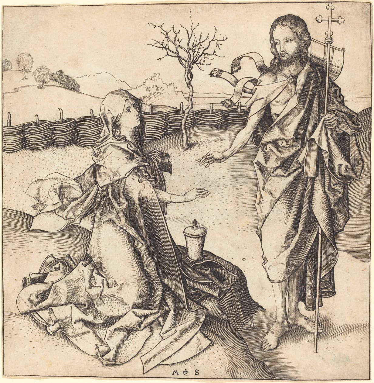 Le Christ apparaissant à Marie Madeleine - Martin Schongauer