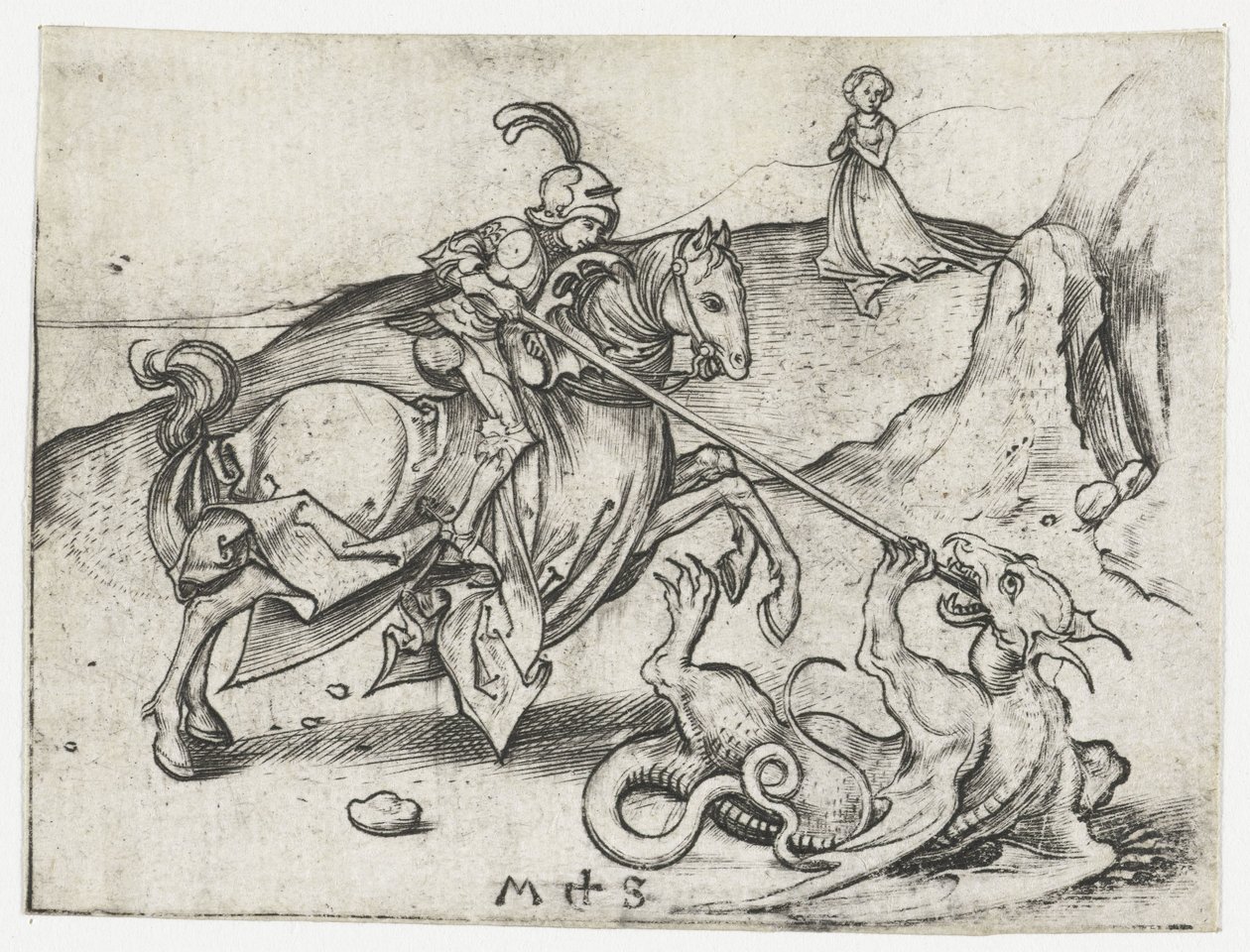Saint Georges et le dragon - Martin Schongauer