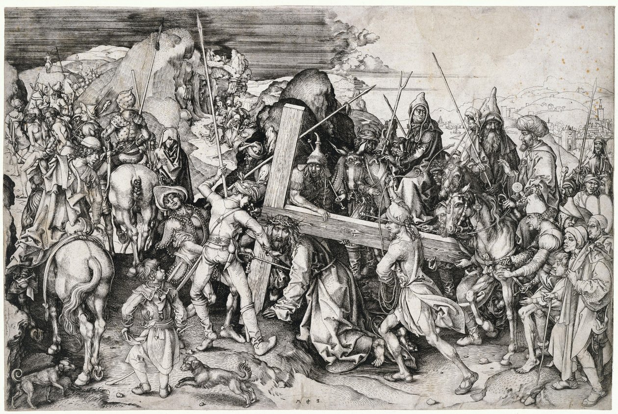Le grand portement de croix - Martin Schongauer