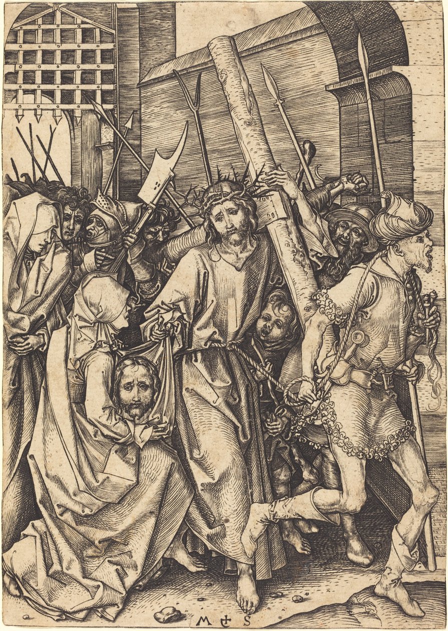 Le Portement de Croix avec Sainte Véronique - Martin Schongauer