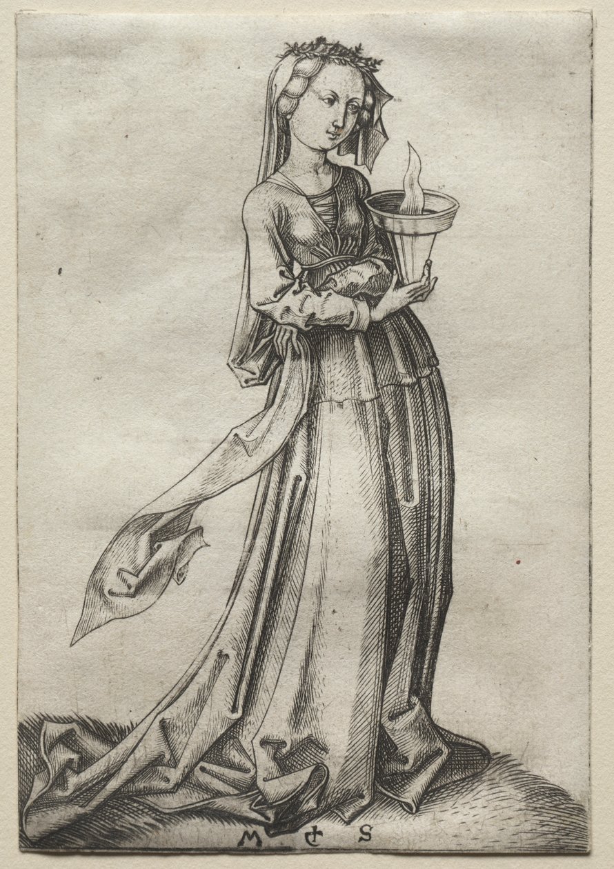 La quatrième vierge sage - Martin Schongauer
