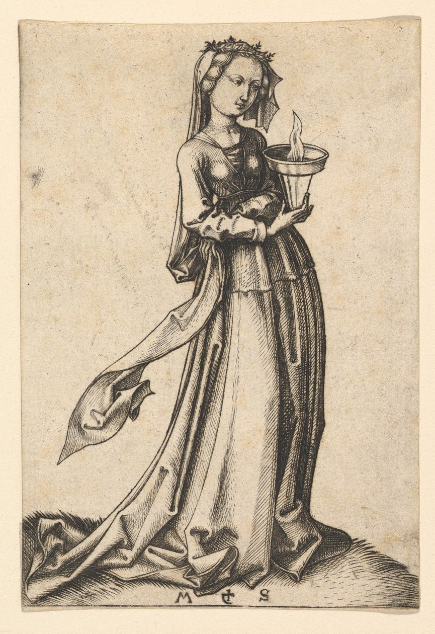 La Quatrième Vierge Sage, de la série Les Vierges Sages et Folles, vers 1435-1491 - Martin Schongauer
