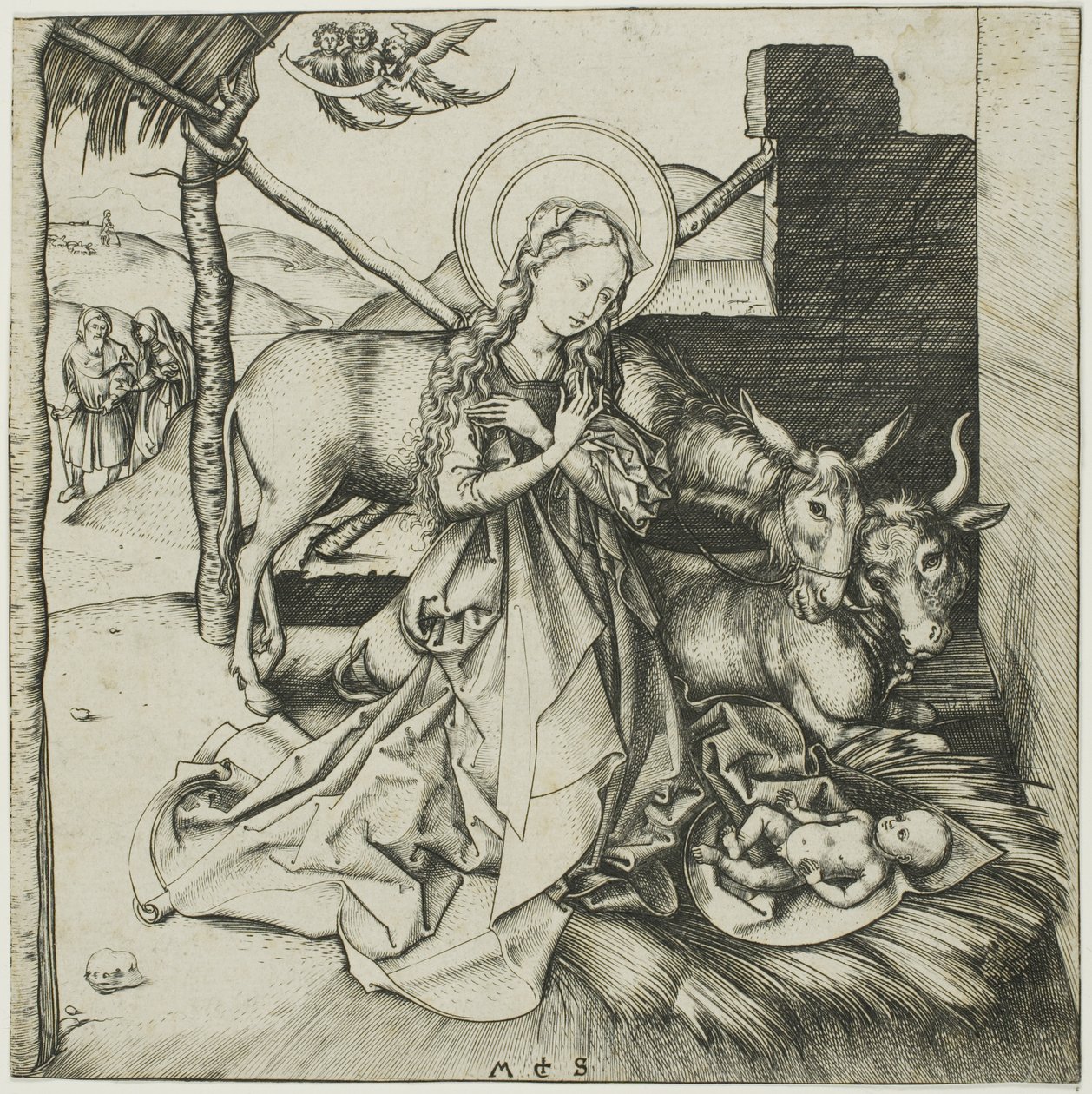 La Nativité, de la Vie du Christ - Martin Schongauer