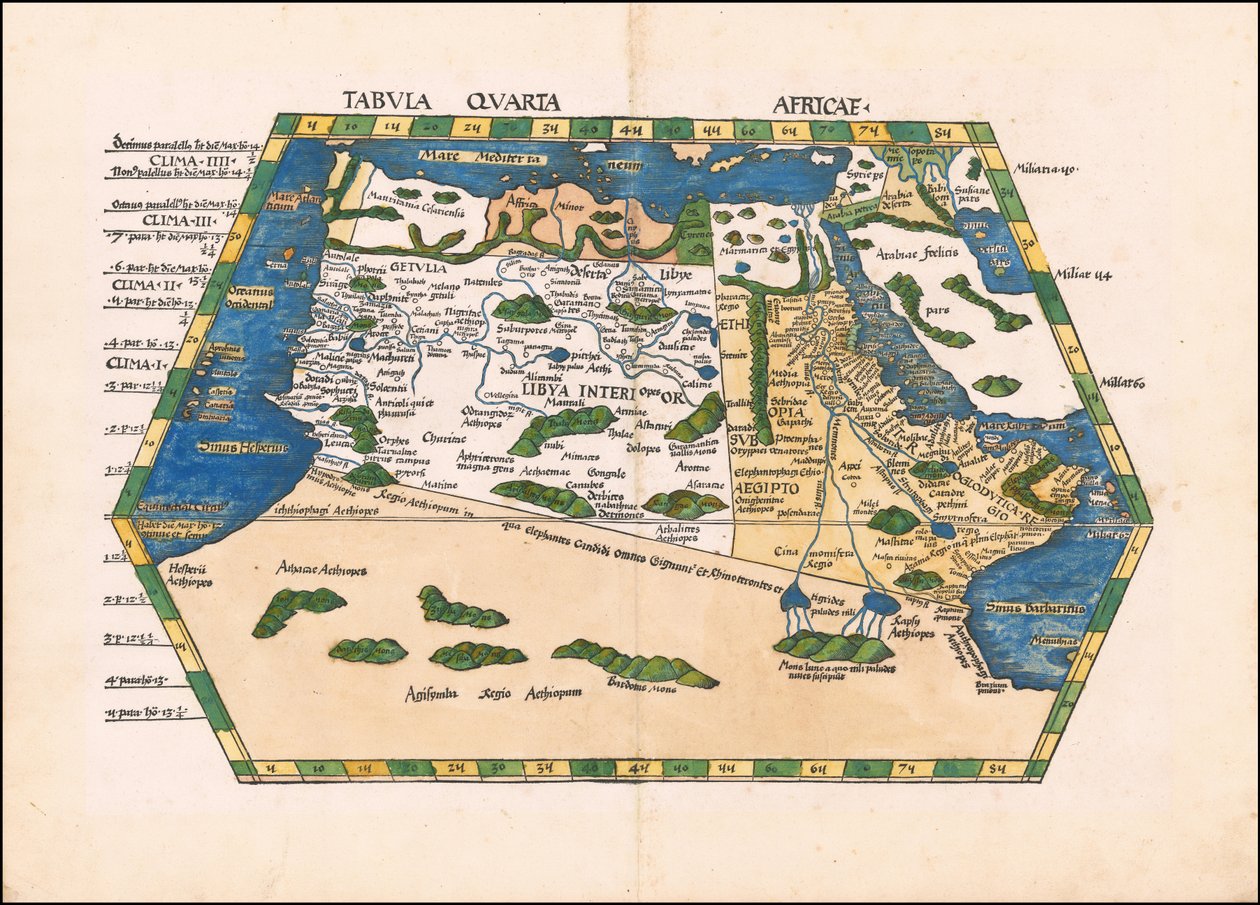 1513 La 4e carte africaine de Ptolémée par Martin Waldseemüller - Martin Waldseemuller