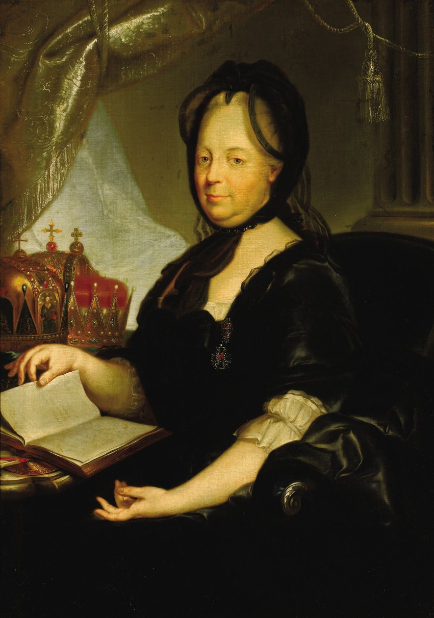 Catherine II en deuil, années 1760 - Martin van Meytens the Younger