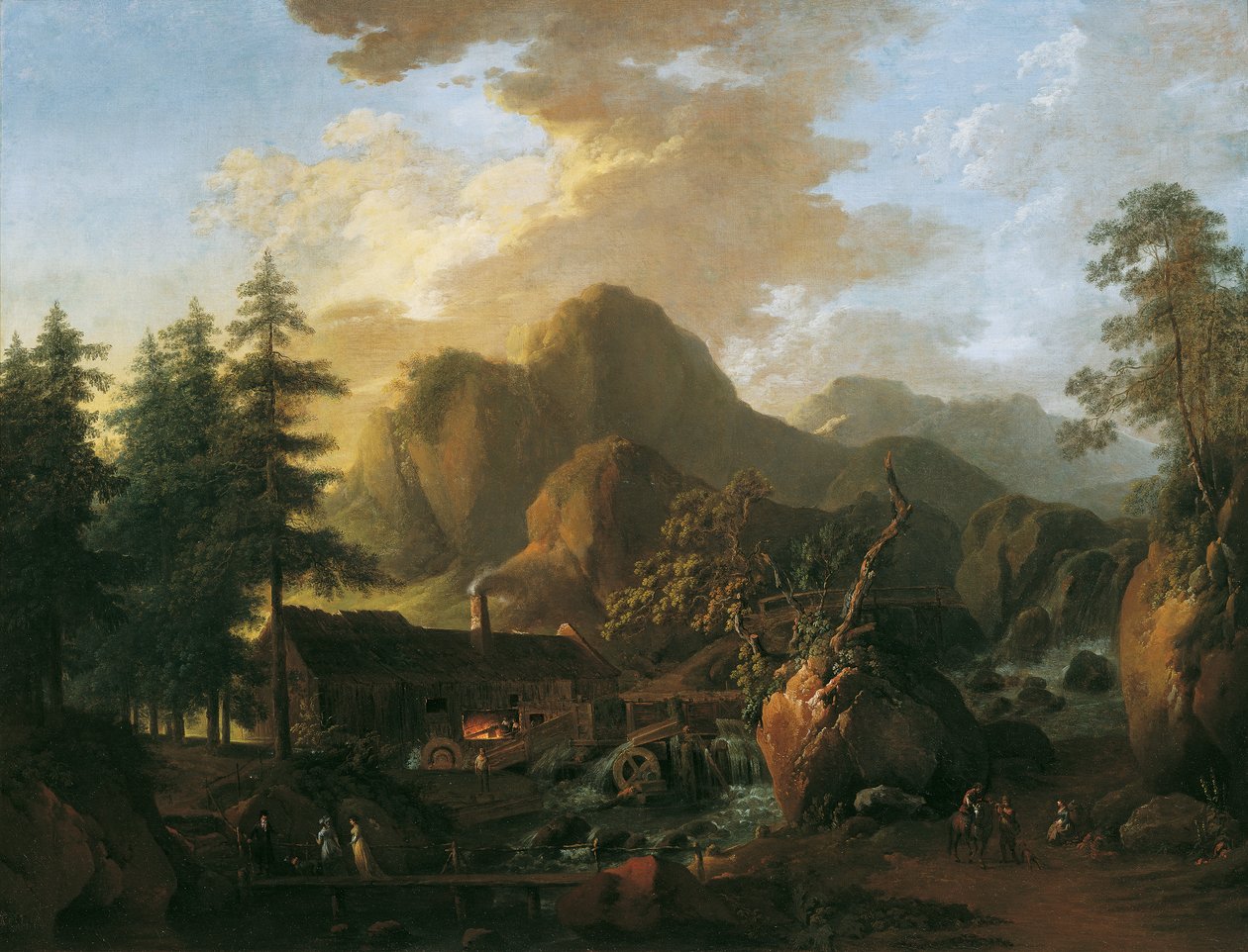 Paysage avec forge - Martin von Molitor