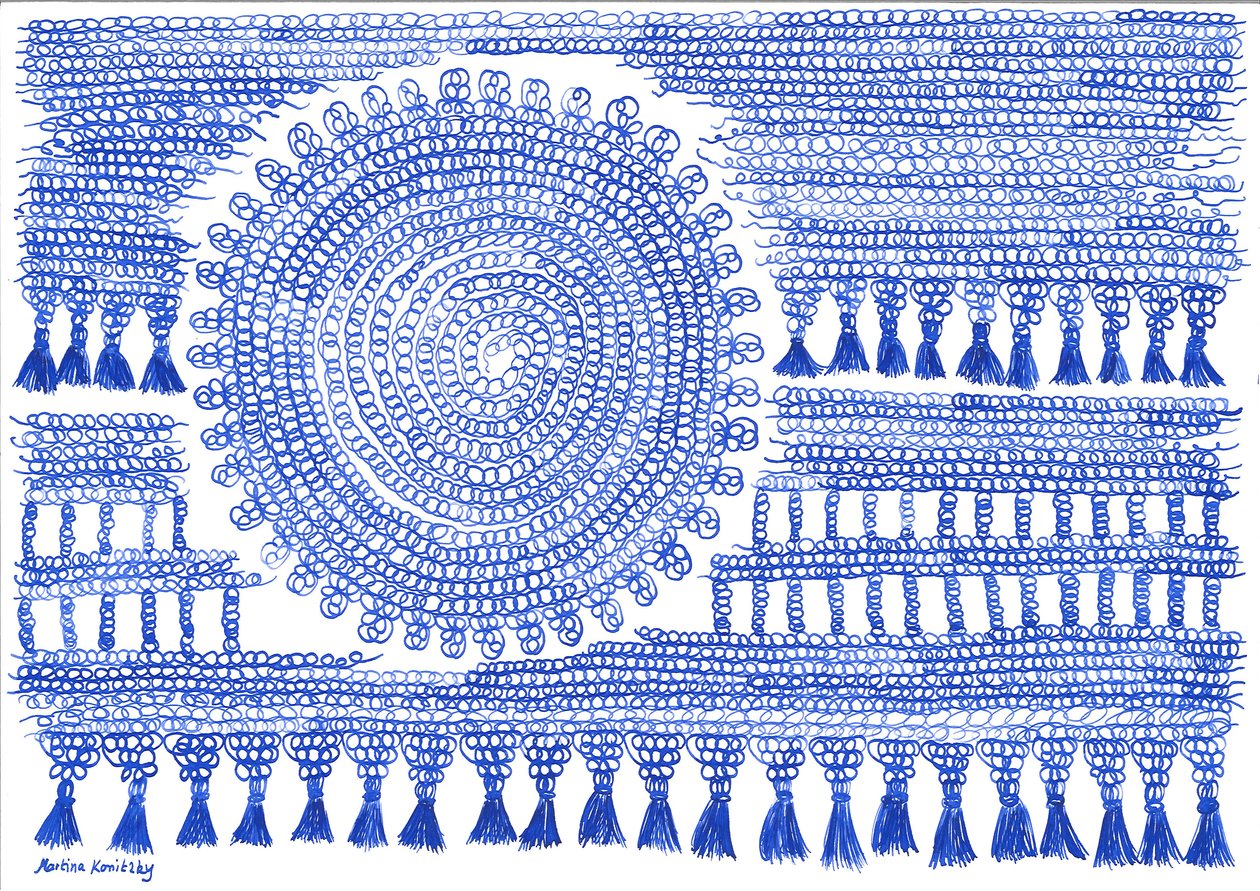 Crochet encre bleue - Martina Konitzky