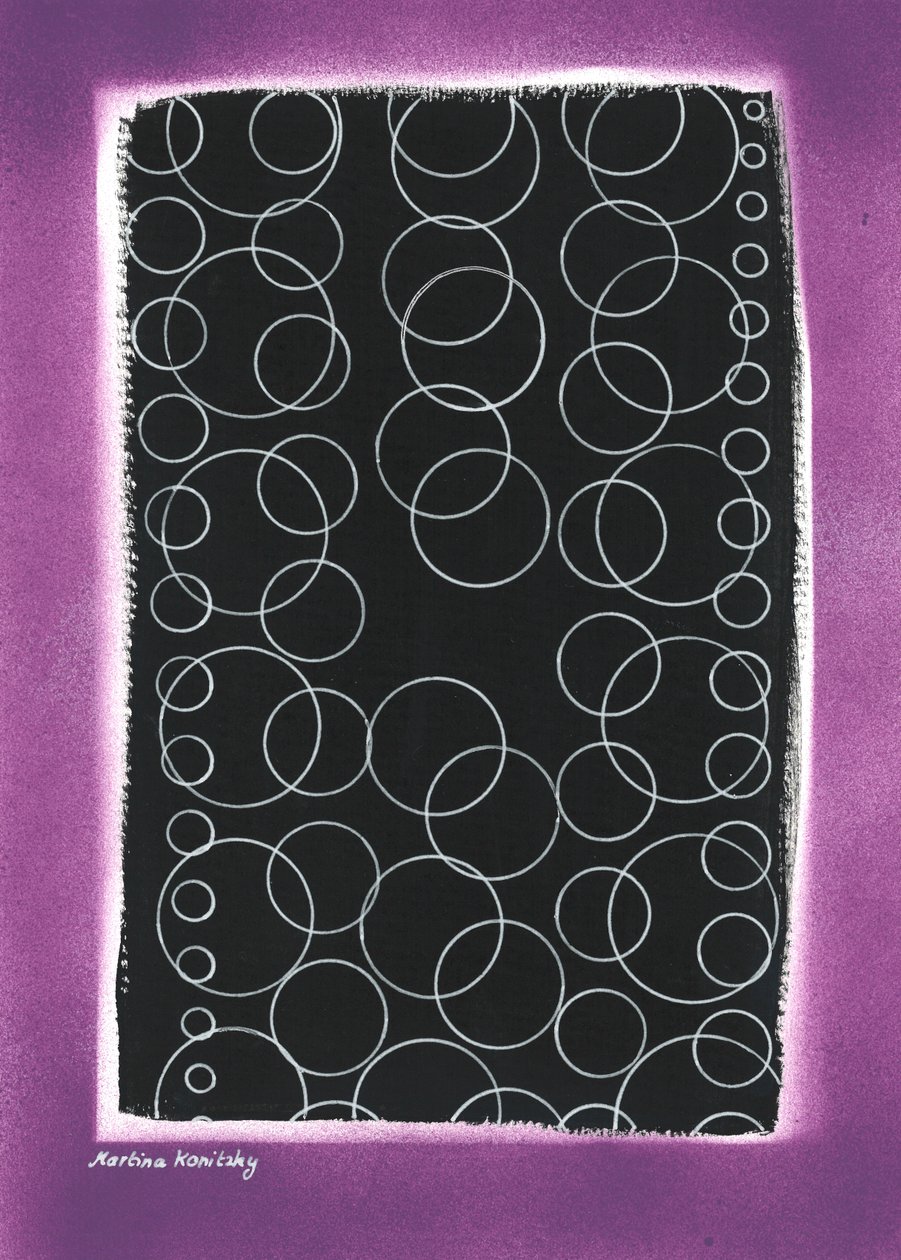 Cercles sur noir - Martina Konitzky