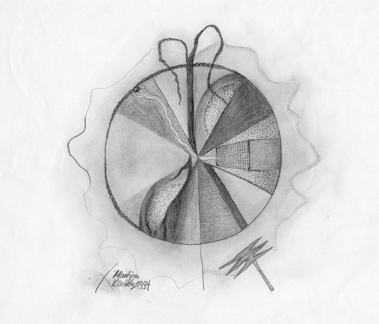 Étude graphite rasoir arbre (Hommage à Joseph Beuys) - Martina Konitzky