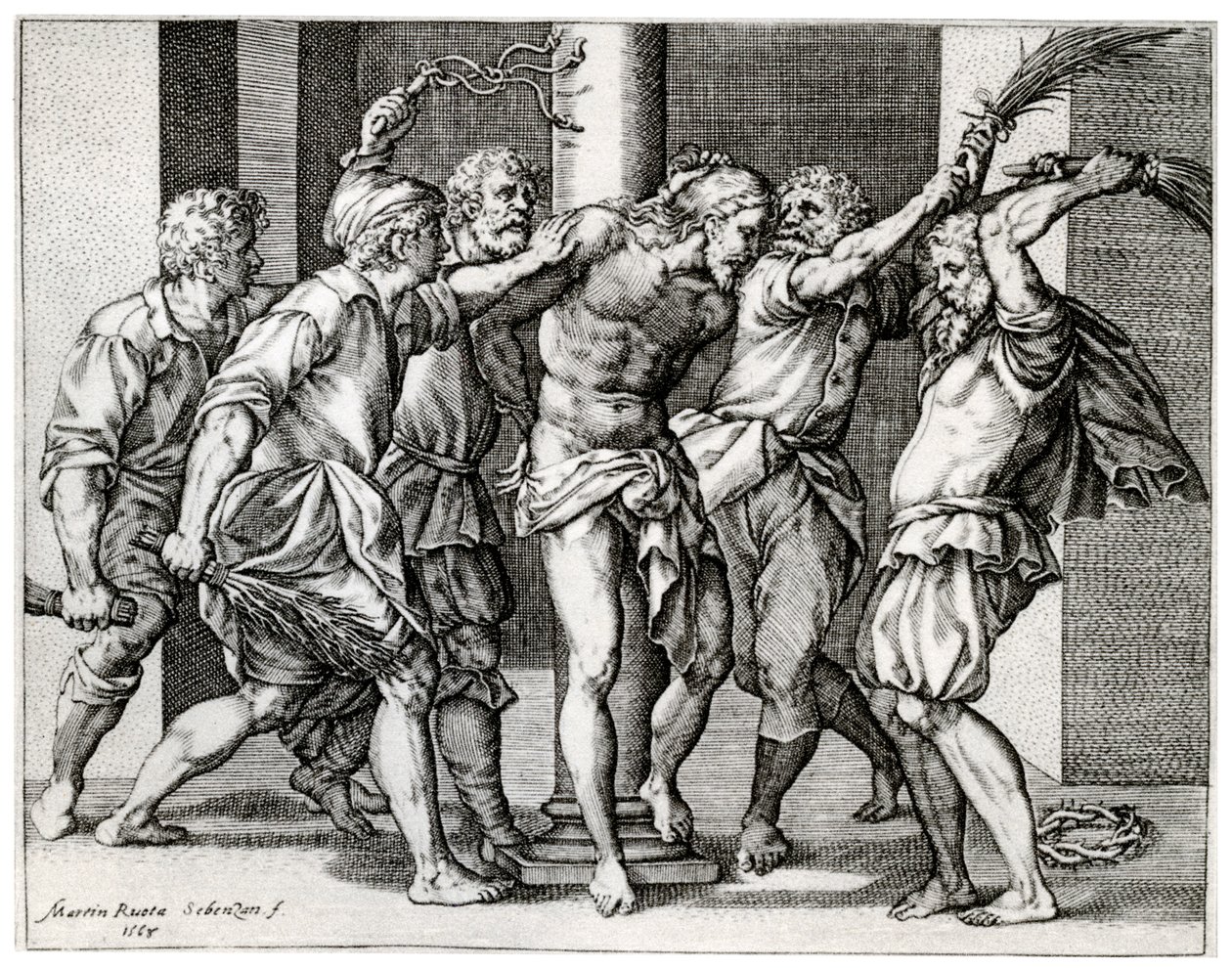 La Flagellation du Christ, 1568, 1937 - Martino Rota