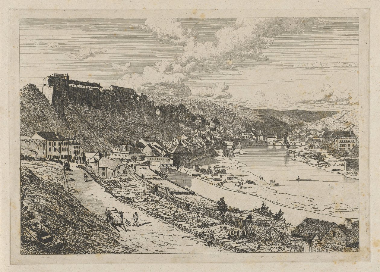 Vue de Bouillon - Martinus Antonius Kuytenbrouwer jr.