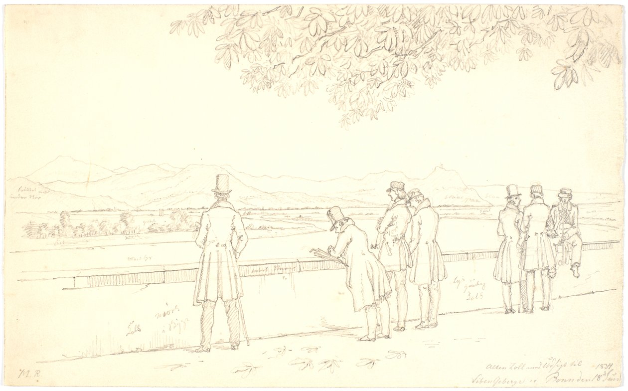 Alter Zoll avec vue sur le Siebengebirge - Martinus Rørbye