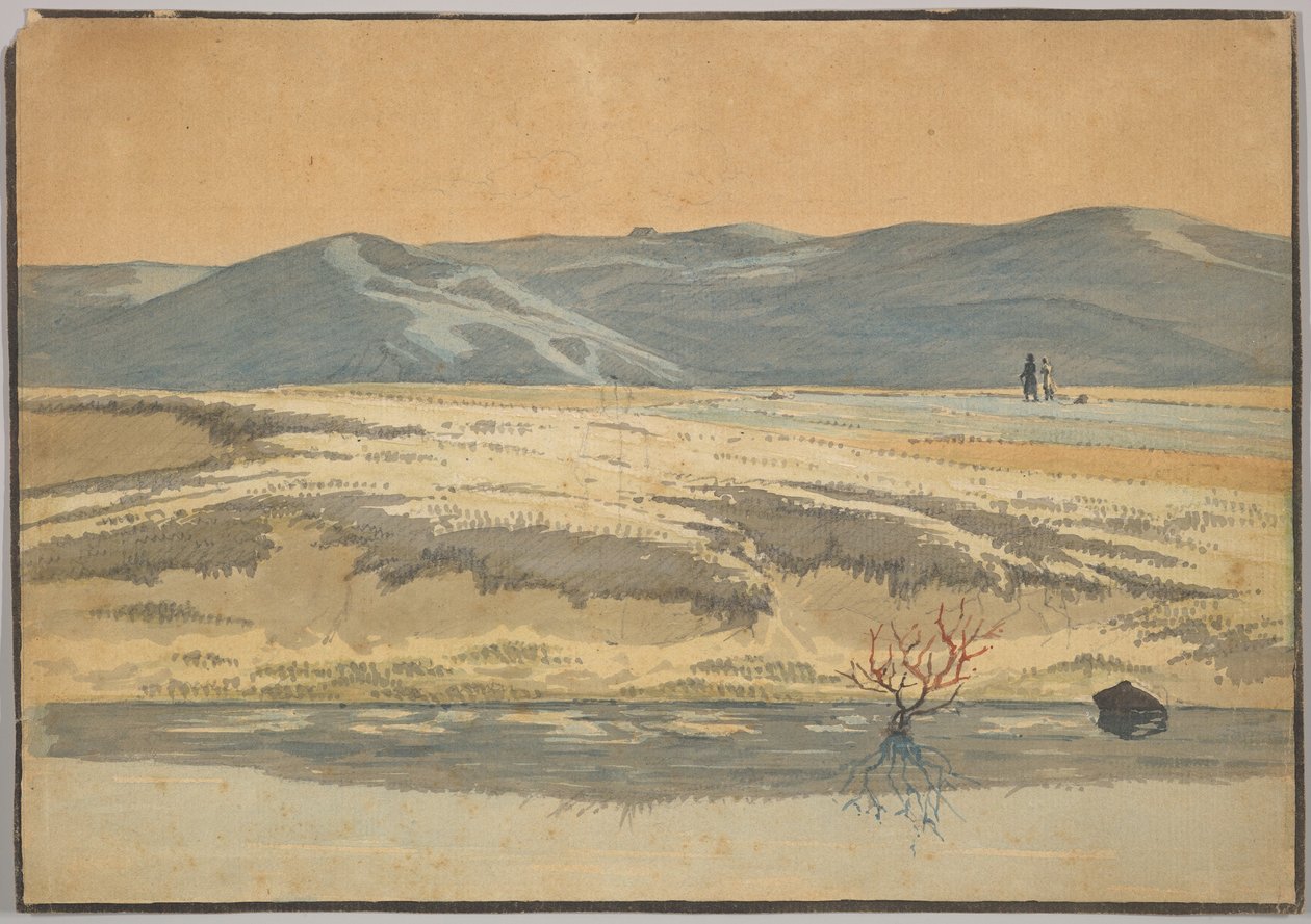 Paysage près de Bangsbo, dans le Jutland du Nord, avec deux personnages - Martinus Rørbye