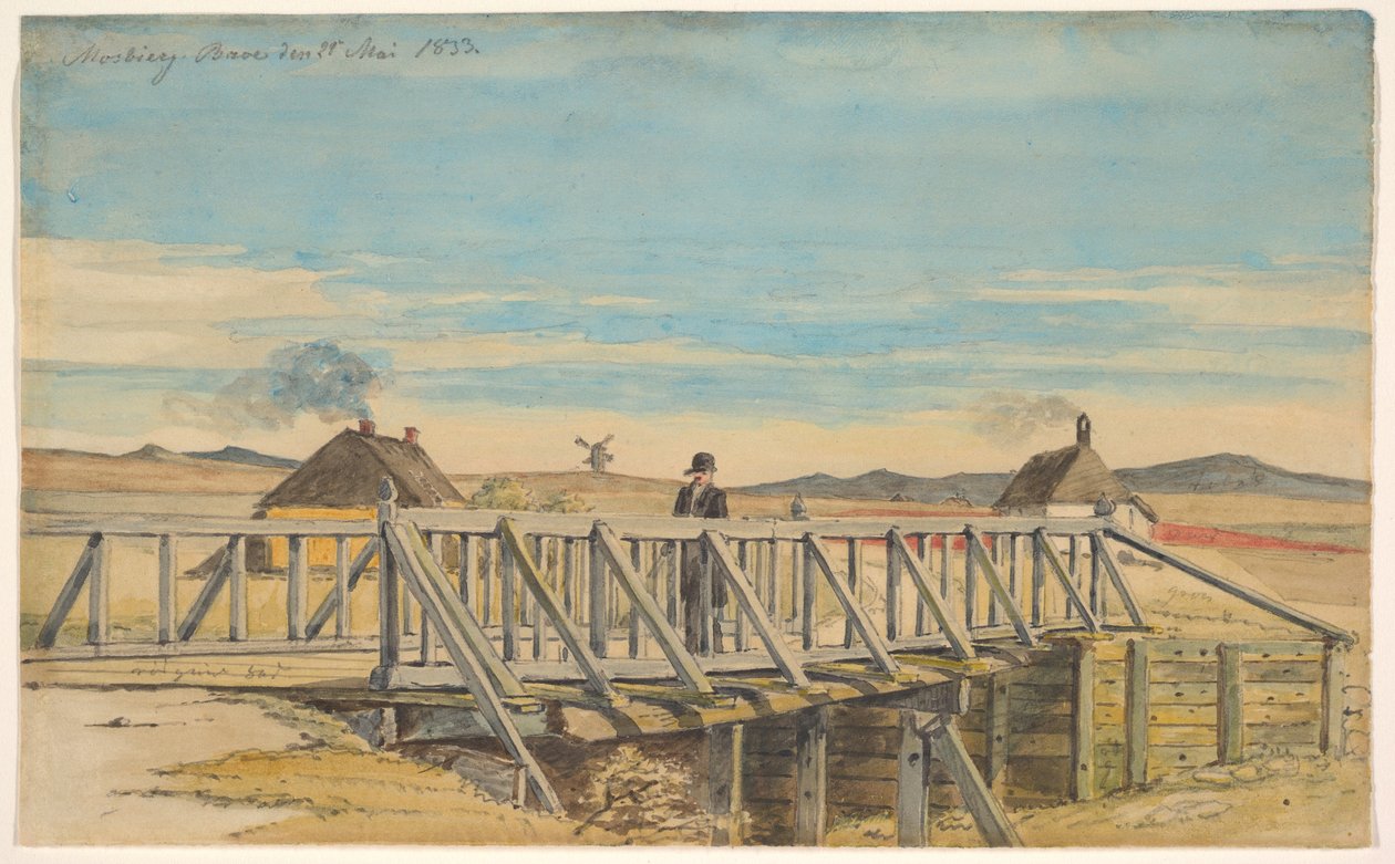 Paysage avec un pont près de Mosbjerg - Martinus Rørbye
