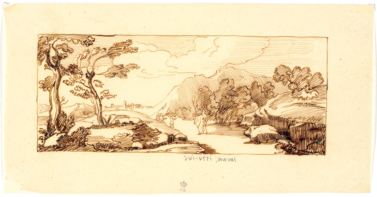 Landschaft mit biblischem Motiv - Martinus Rørbye