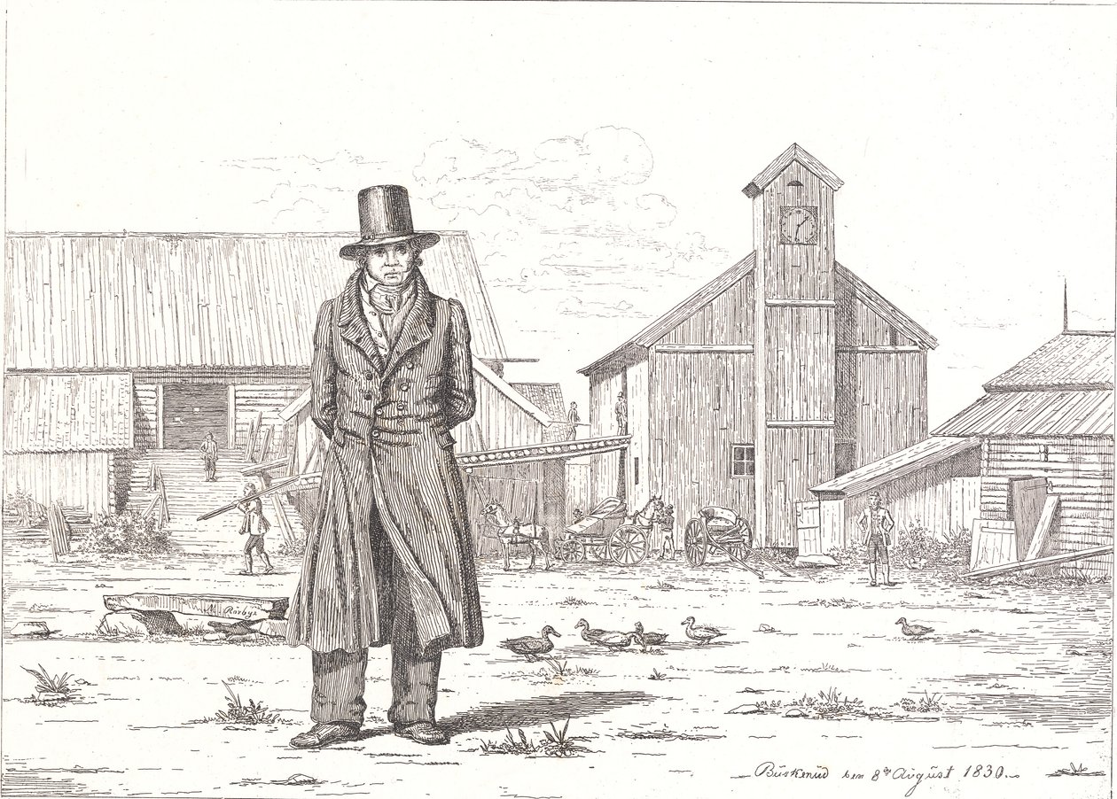 Peter Collet à la fonderie de cuivre de Buskerud en Norvège - Martinus Rørbye
