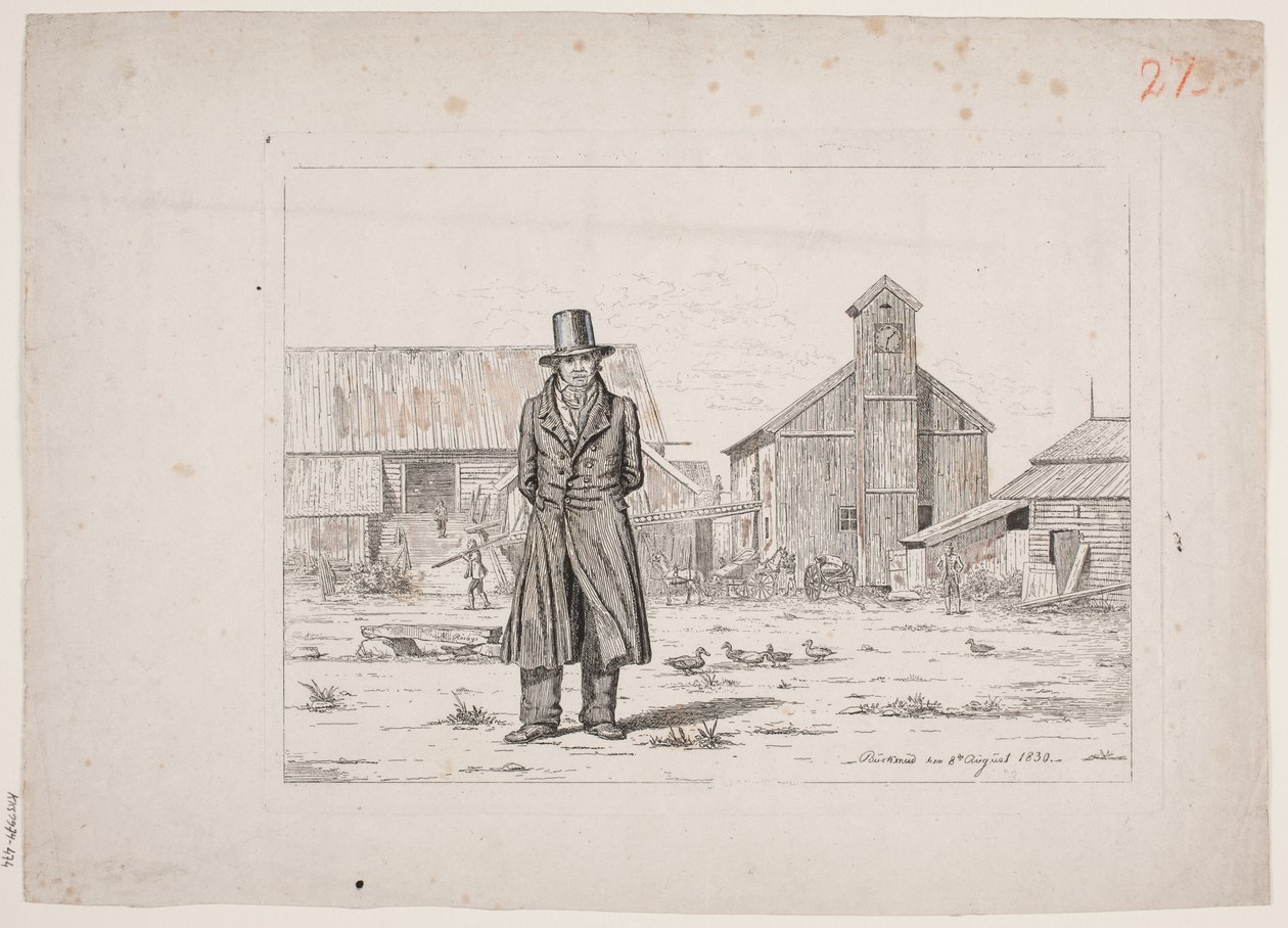 Peter Collet à la mine de cuivre de Buskerud, en Norvège - Martinus Rørbye