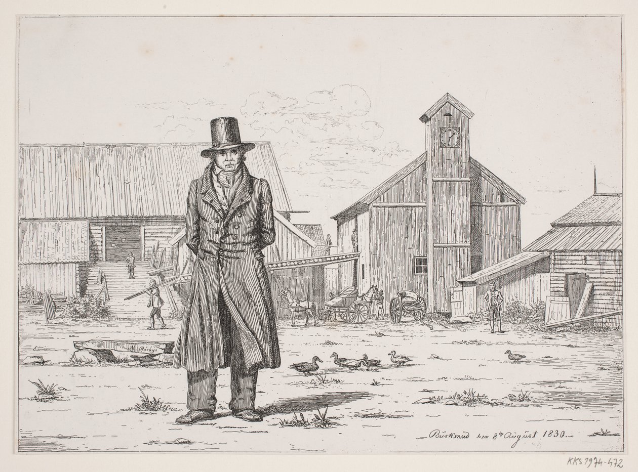 Peter Collet aux mines de cuivre de Buskerud en Norvège - Martinus Rørbye