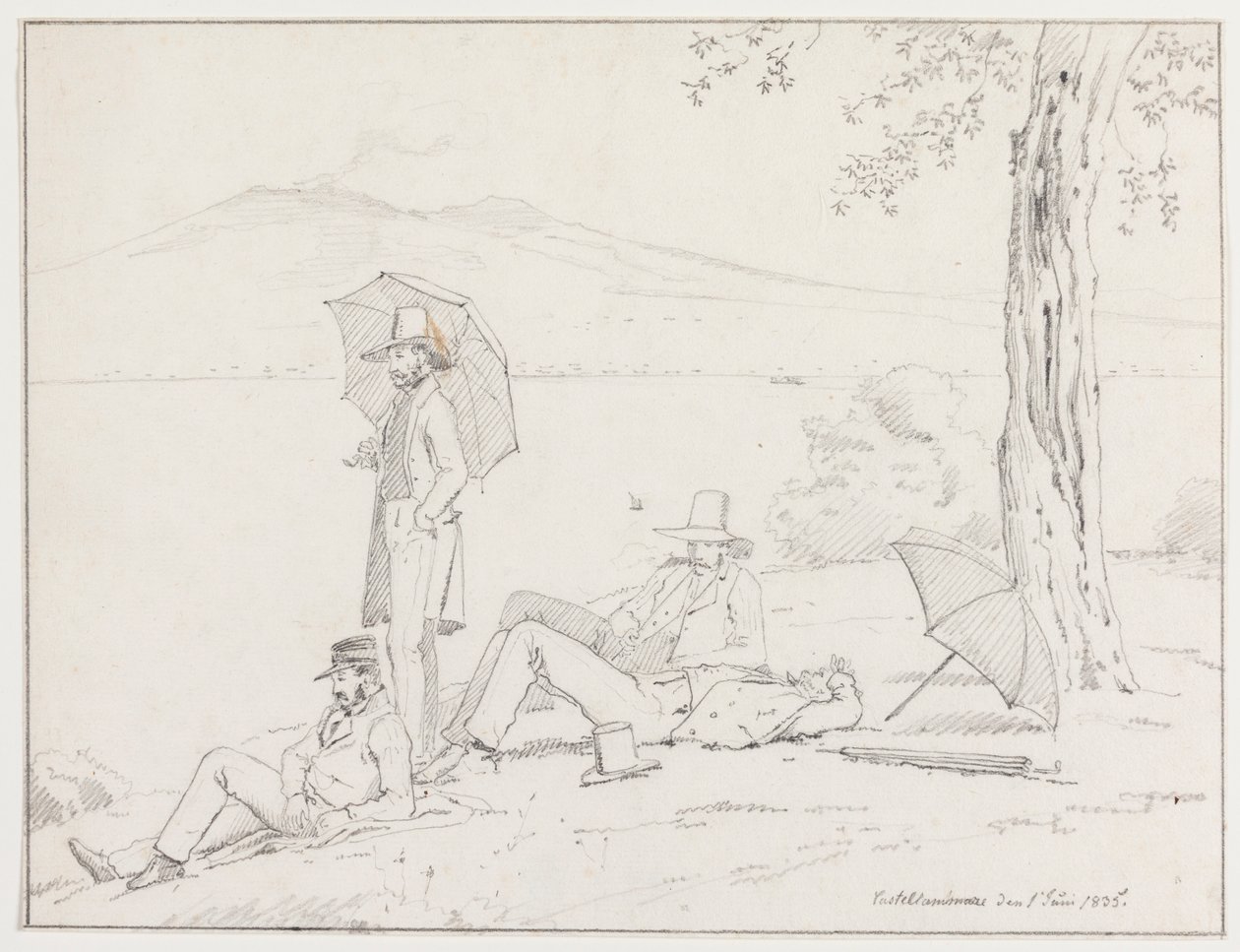 Le groupe de voyageurs de Rørbye à Castellammare - Martinus Rørbye