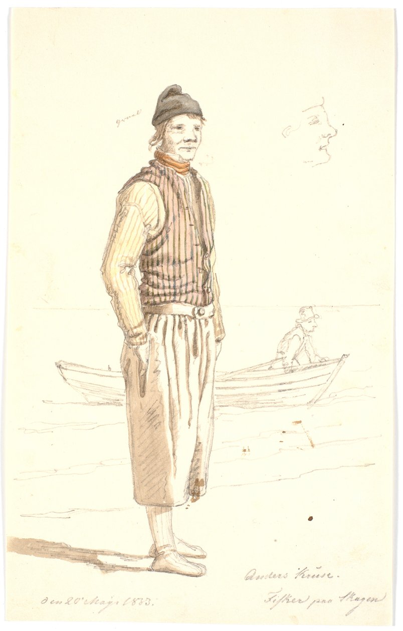 Anders Kruse. Pêcheur à Skagen - Martinus Rørbye