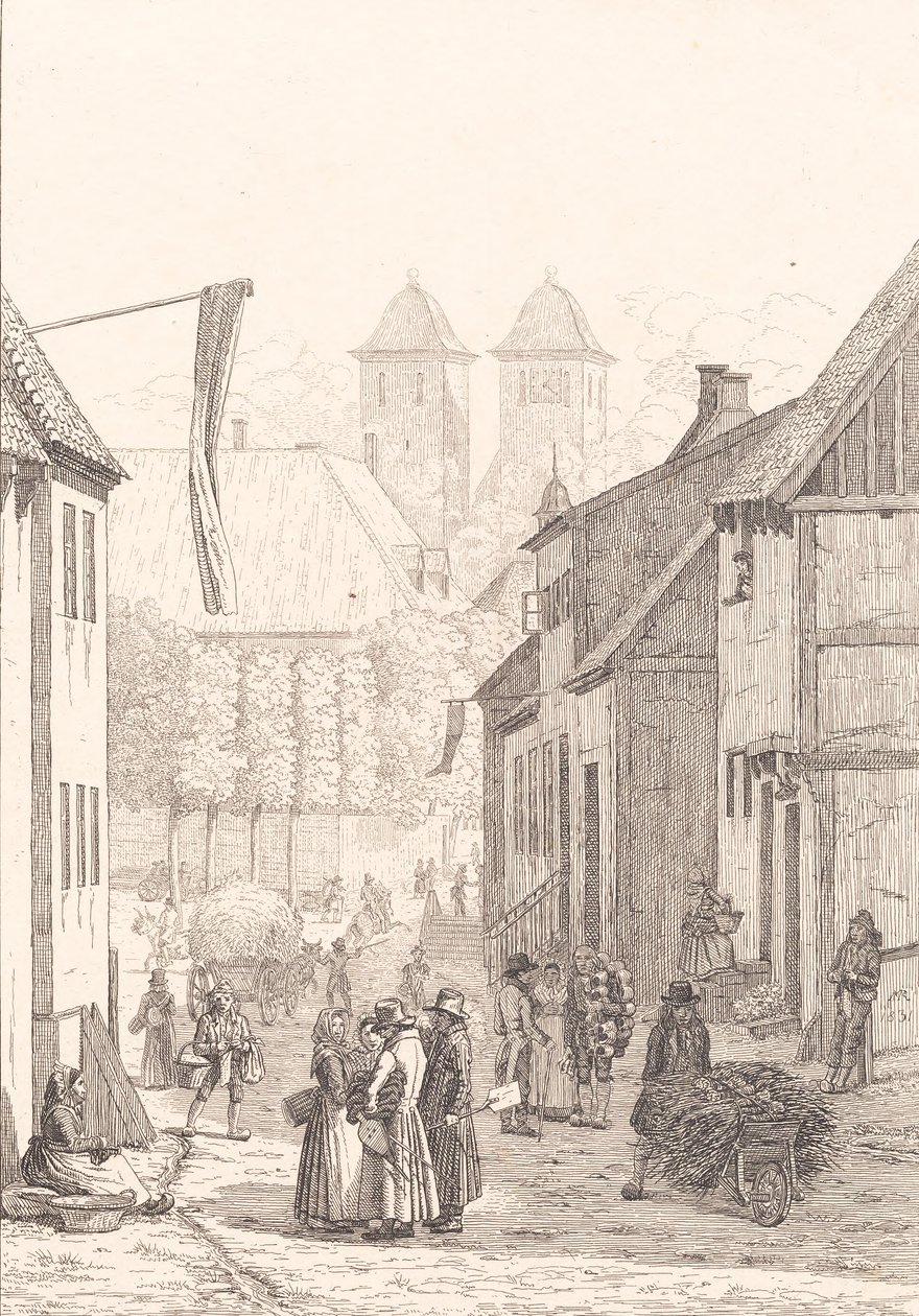 Un jour de marché à Viborg - Martinus Rørbye