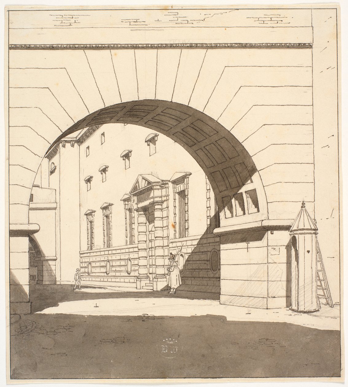 Étude préliminaire pour la peinture "Le bâtiment de l