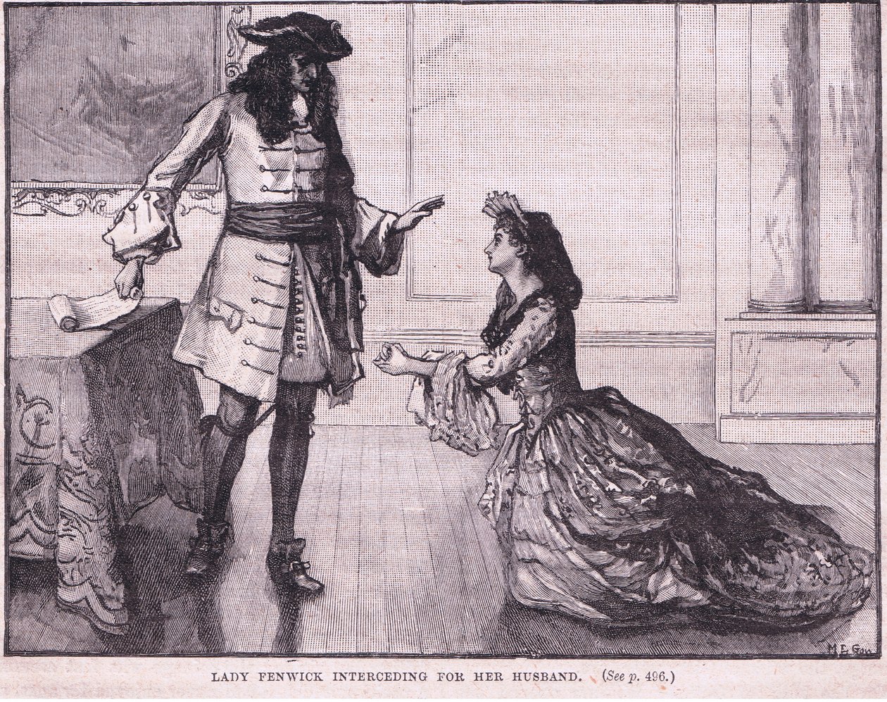 Lady Fenwick intercédant pour son mari, 1696 - Mary L. Gow