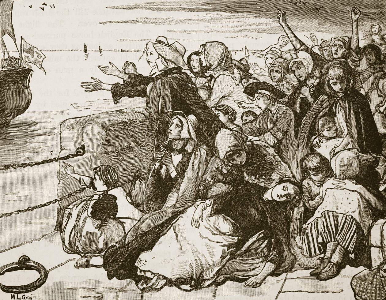 Scène lors du déplacement des soldats irlandais de Limerick, illustration de 