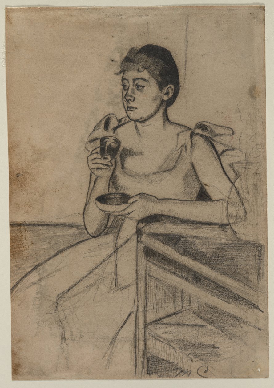 Café après le dîner (recto) - Mary Cassatt