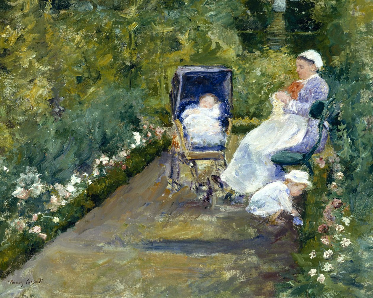 Enfants dans un jardin (La nourrice) - Mary Cassatt