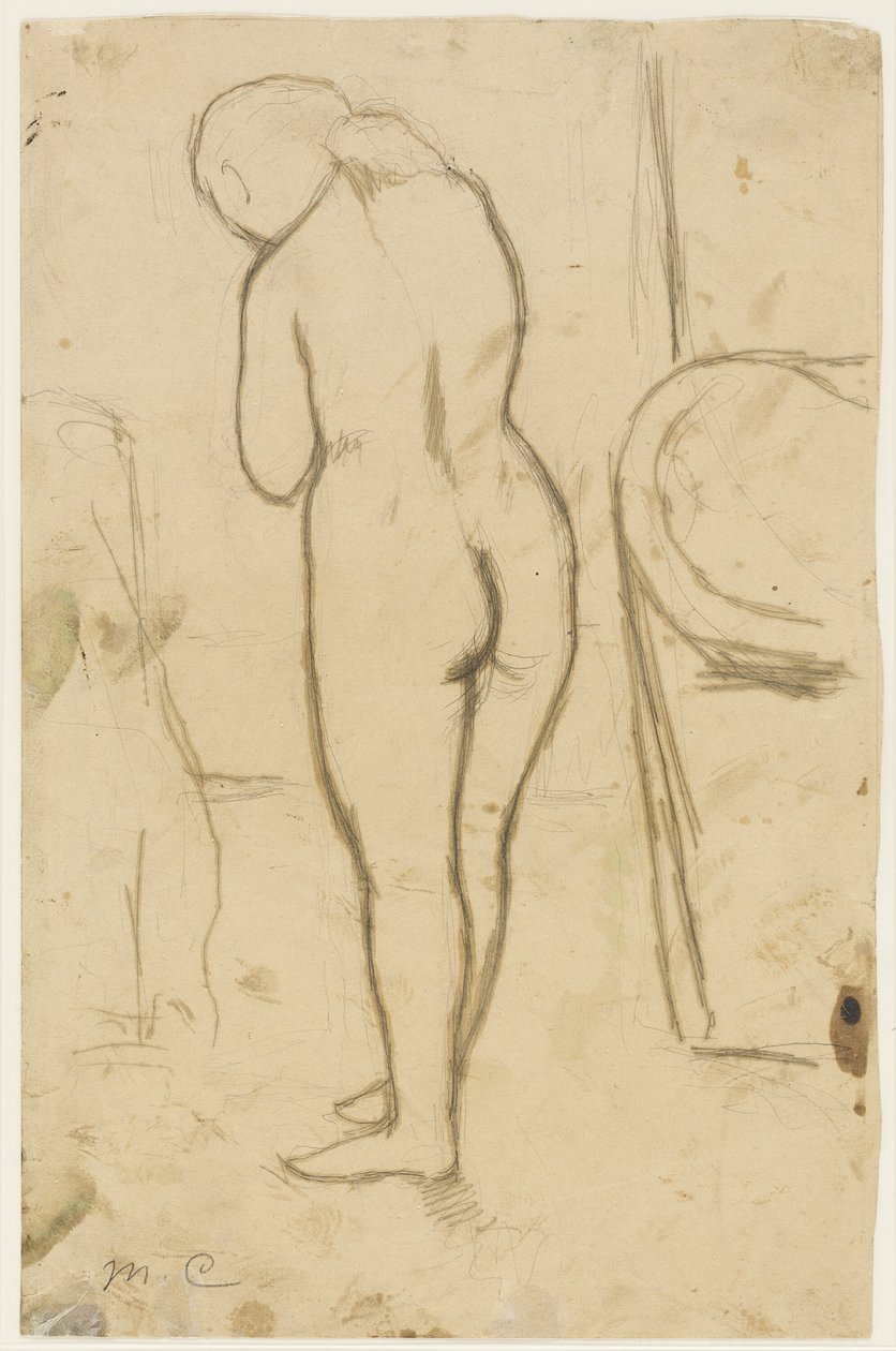 Dessin pour "Nu debout" - Mary Cassatt