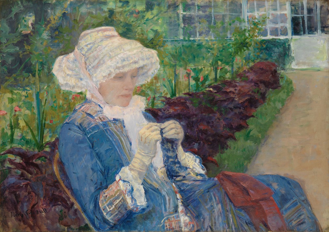 Lydia crochetant dans le jardin à Marly, 1880 - Mary Cassatt