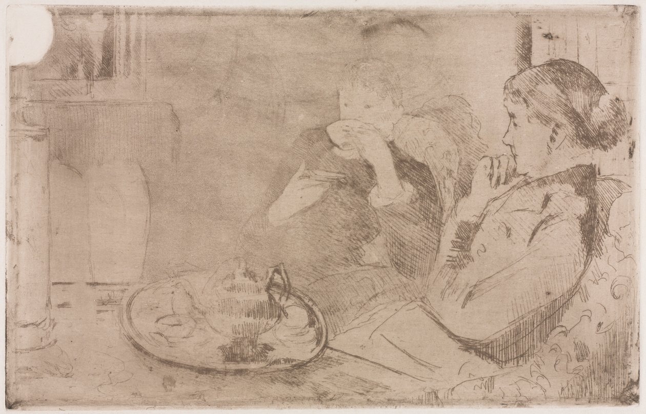 Lydia et sa mère au thé, vers 1880 - Mary Cassatt