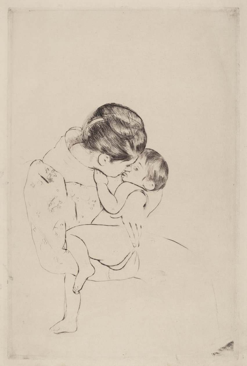 Le Baiser de la mère, 1890-1891 - Mary Cassatt