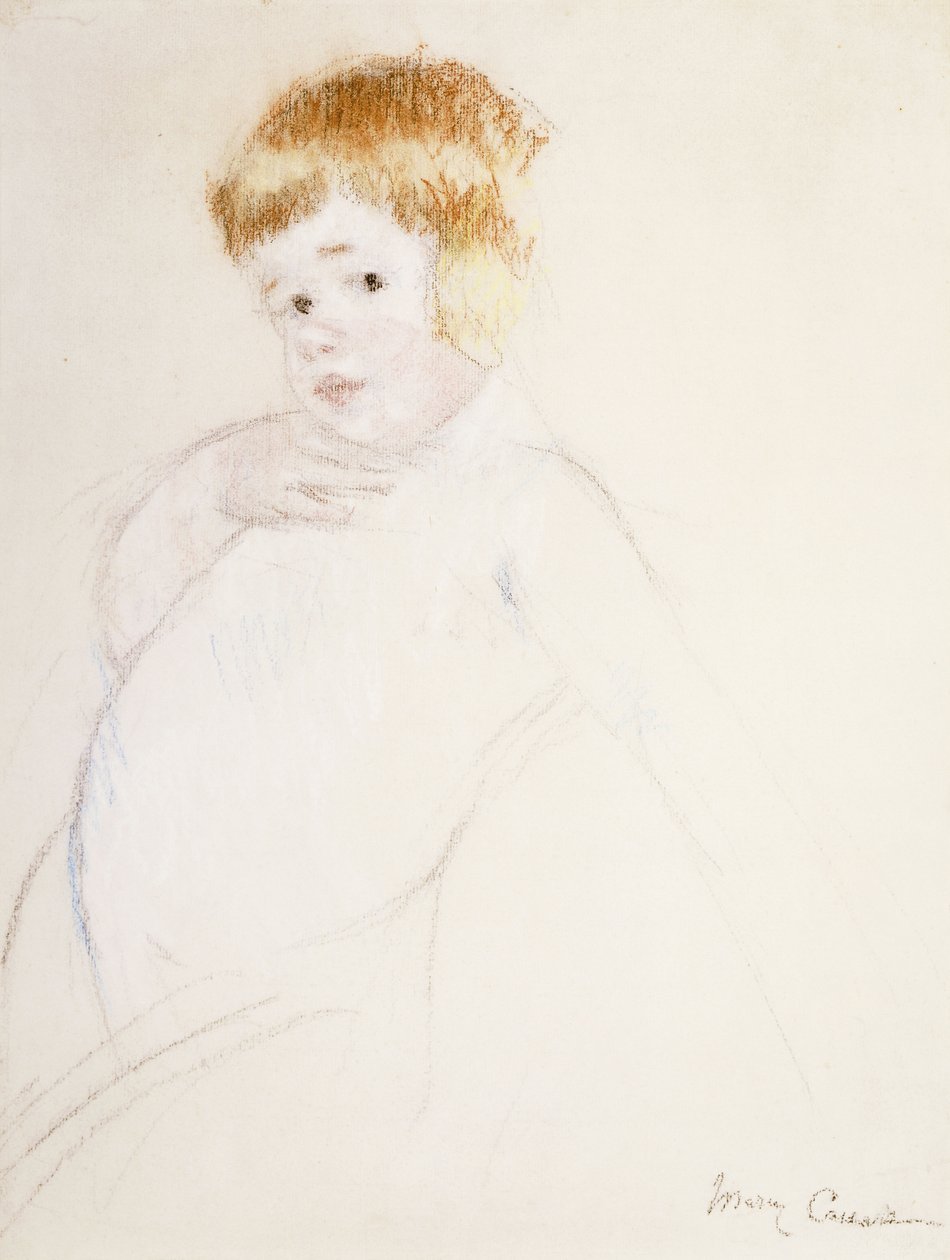 Étude pour le bébé pour La caresse, c.1902 - Mary Cassatt